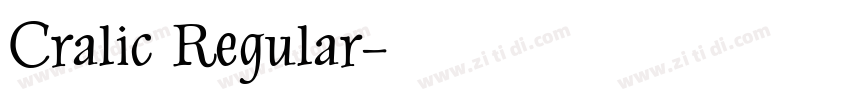 Cralic Regular字体转换
